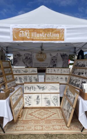 Ahki Illustration mkt stall